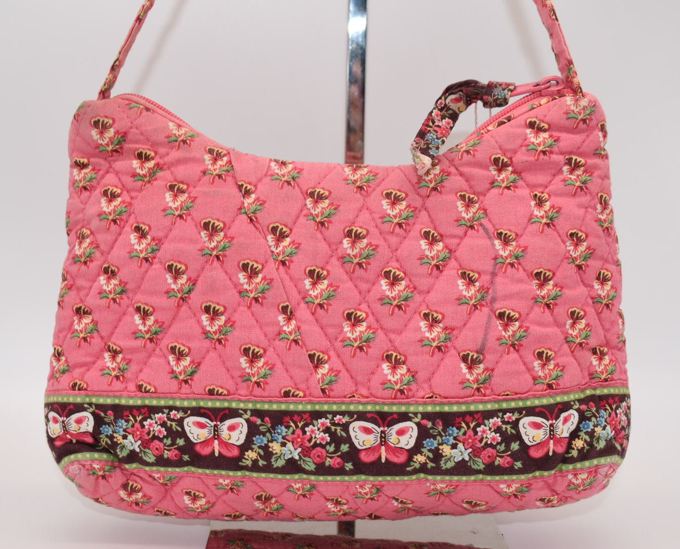 Vera Bradley Molly Shoulder Bag in "Pink Pansy" Pattern