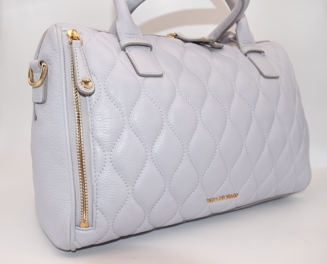 Vera Bradley Quilted Leather Marlo Satchel Bag in Ice Blue