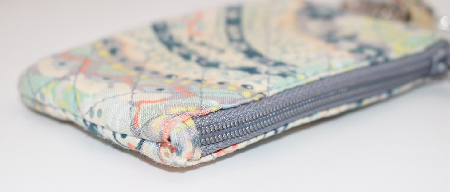 Vera Bradley Zip ID Lanyard in "Citrus Paisley" Pattern