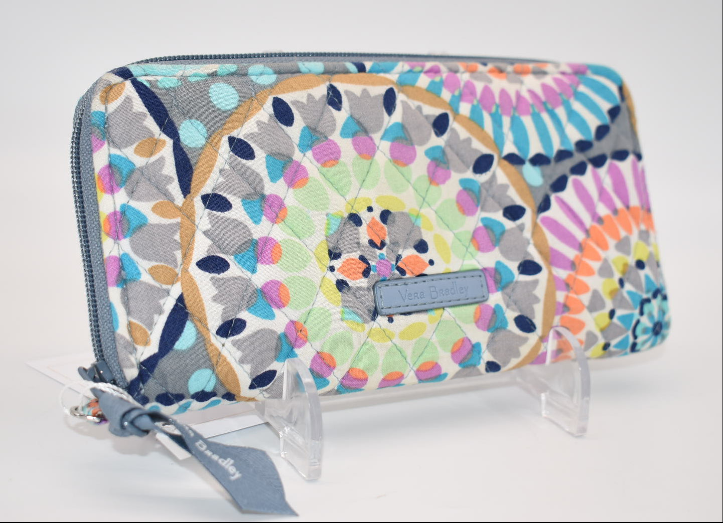 Vera Bradley RFID Accordion Wallet in "Sunny Medallion" Pattern