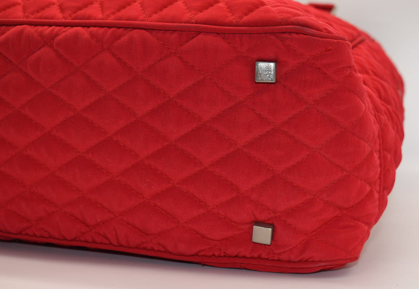 Vera Bradley Microfiber Turnlock Tote Bag in Fire Red