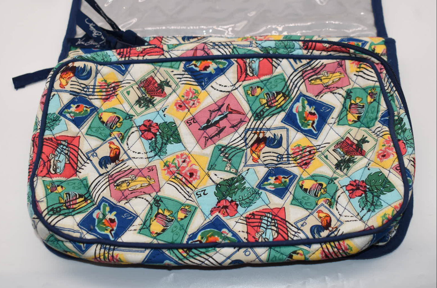 Vera Bradley Hanging Travel Organizer in "Cuban Stamps" Pattern