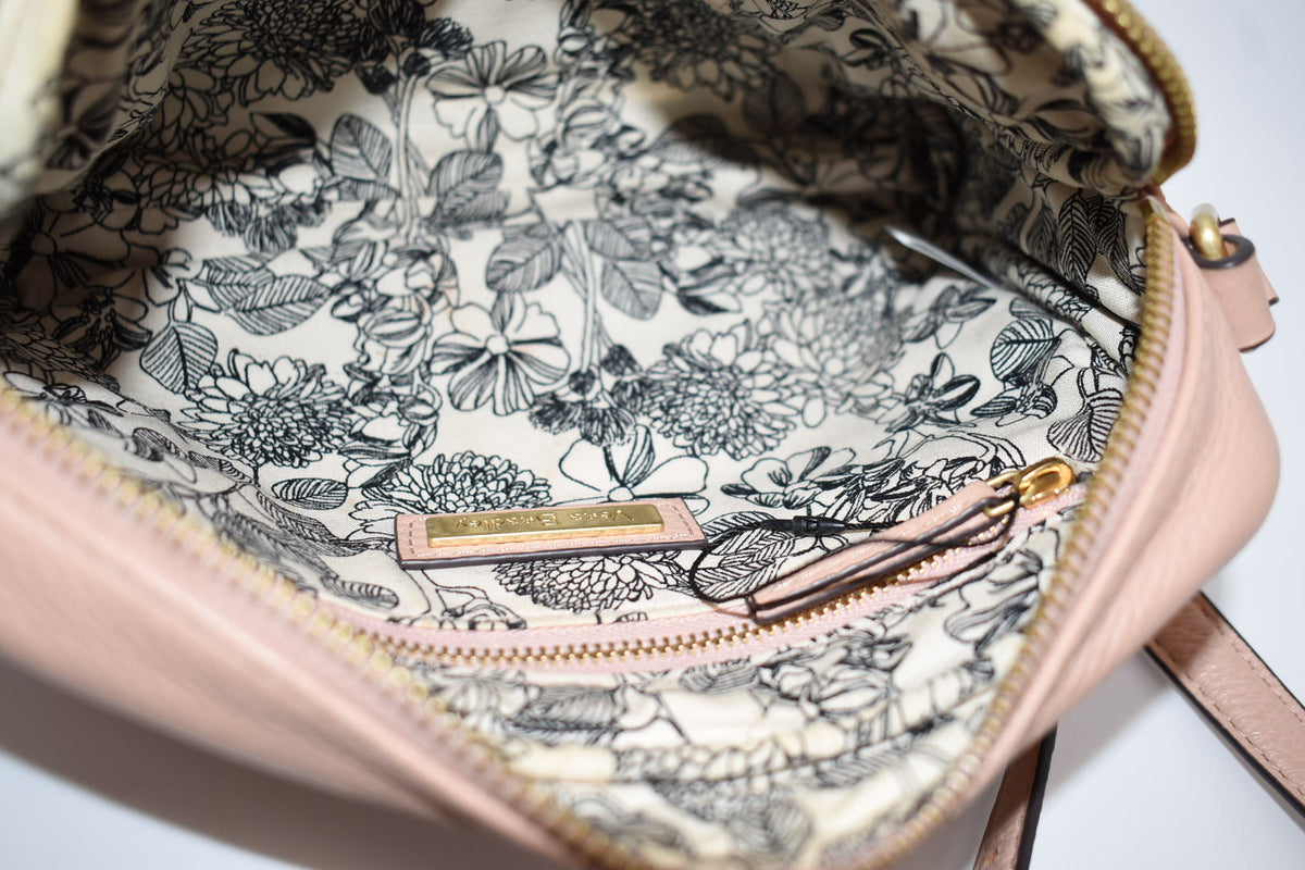 Vera Bradley RFID Mallory Petite Leather Crossbody Bag in "Pink Sands"
