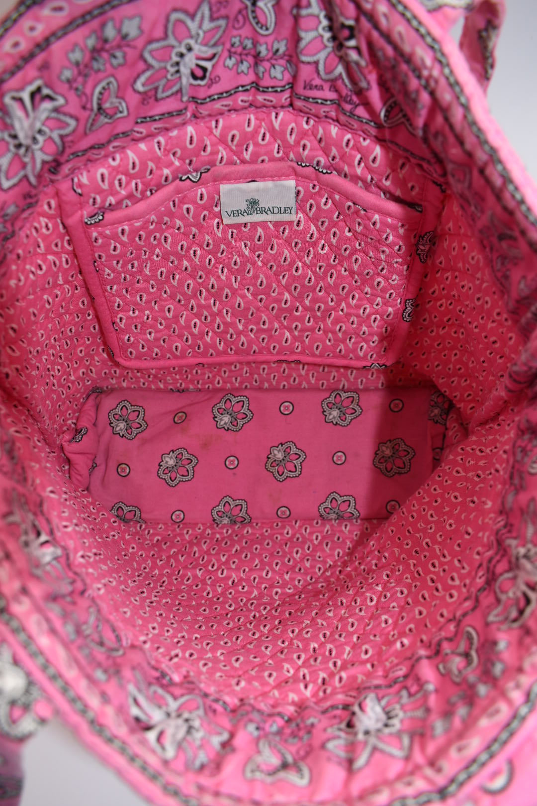 Vera Bradley Quilted Cotton Everyday Tote Bag in "Pink Bandana" Pattern