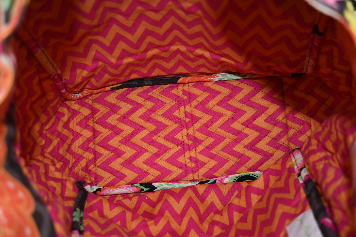 Vera Bradley Large Crescent Shoulder Handbag in "Ziggy Zinnia" Pattern