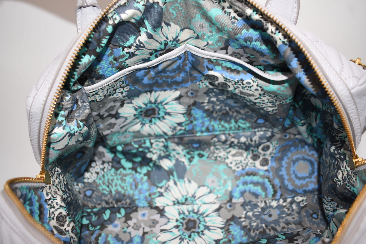 Vera Bradley Quilted Leather Marlo Satchel Bag in Ice Blue