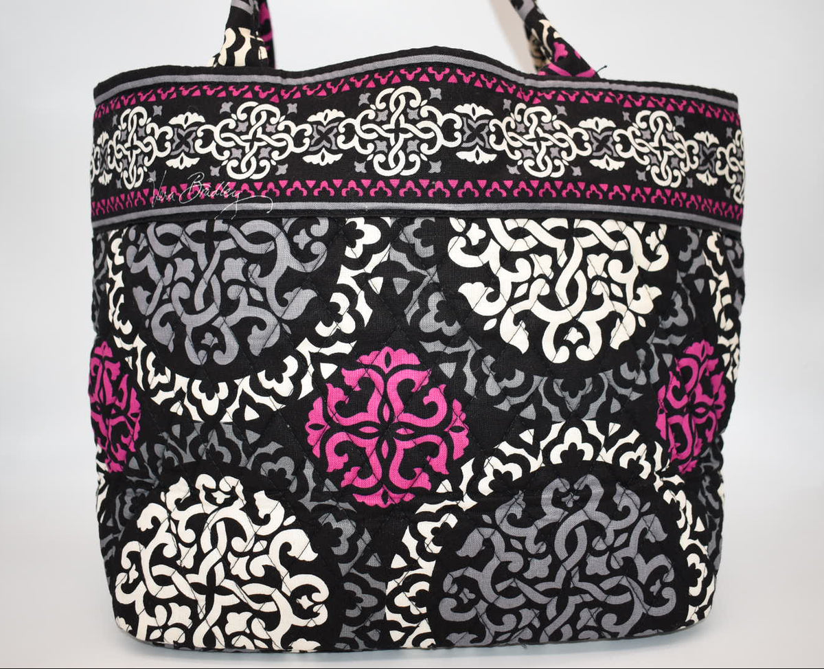 Vera Bradley Medium Open Tote Bag in "Canterberry Magenta: Pattern
