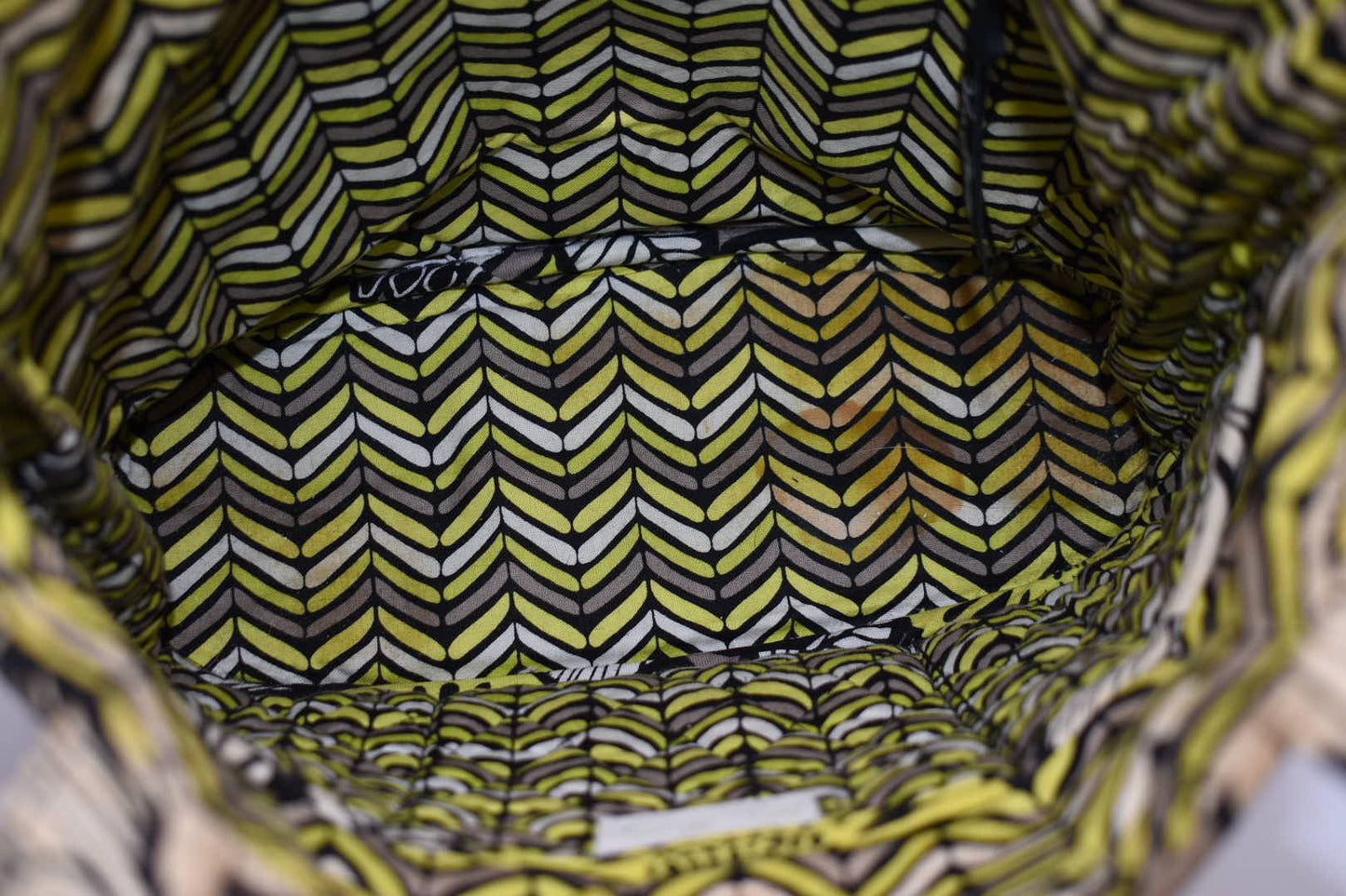 Vera Bradley Bucket Tote Bag in "Citron" Pattern
