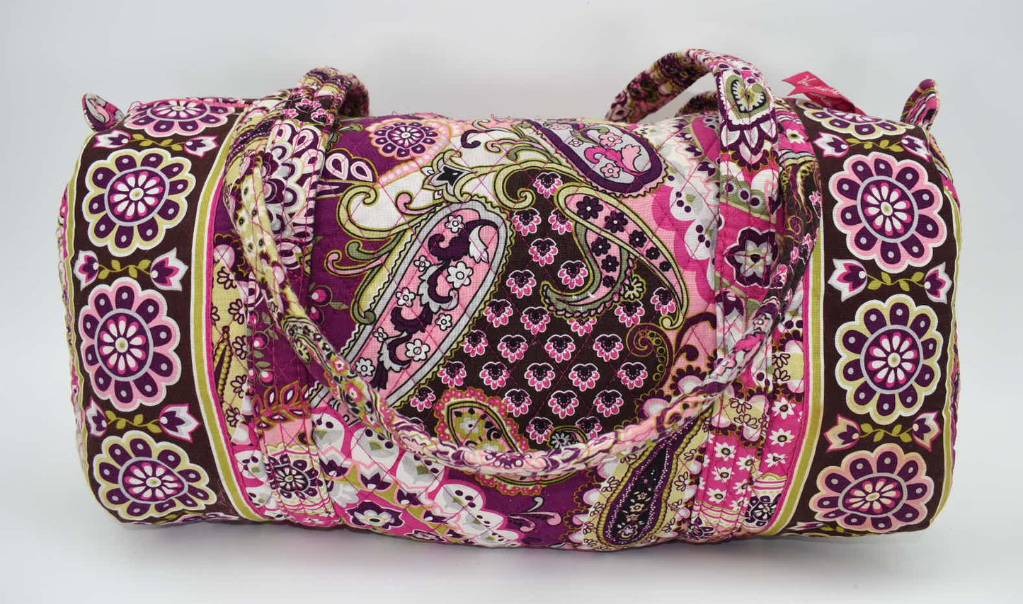 Vera Bradley Medium Duffel Bag in "Very Berry Paisley" Pattern
