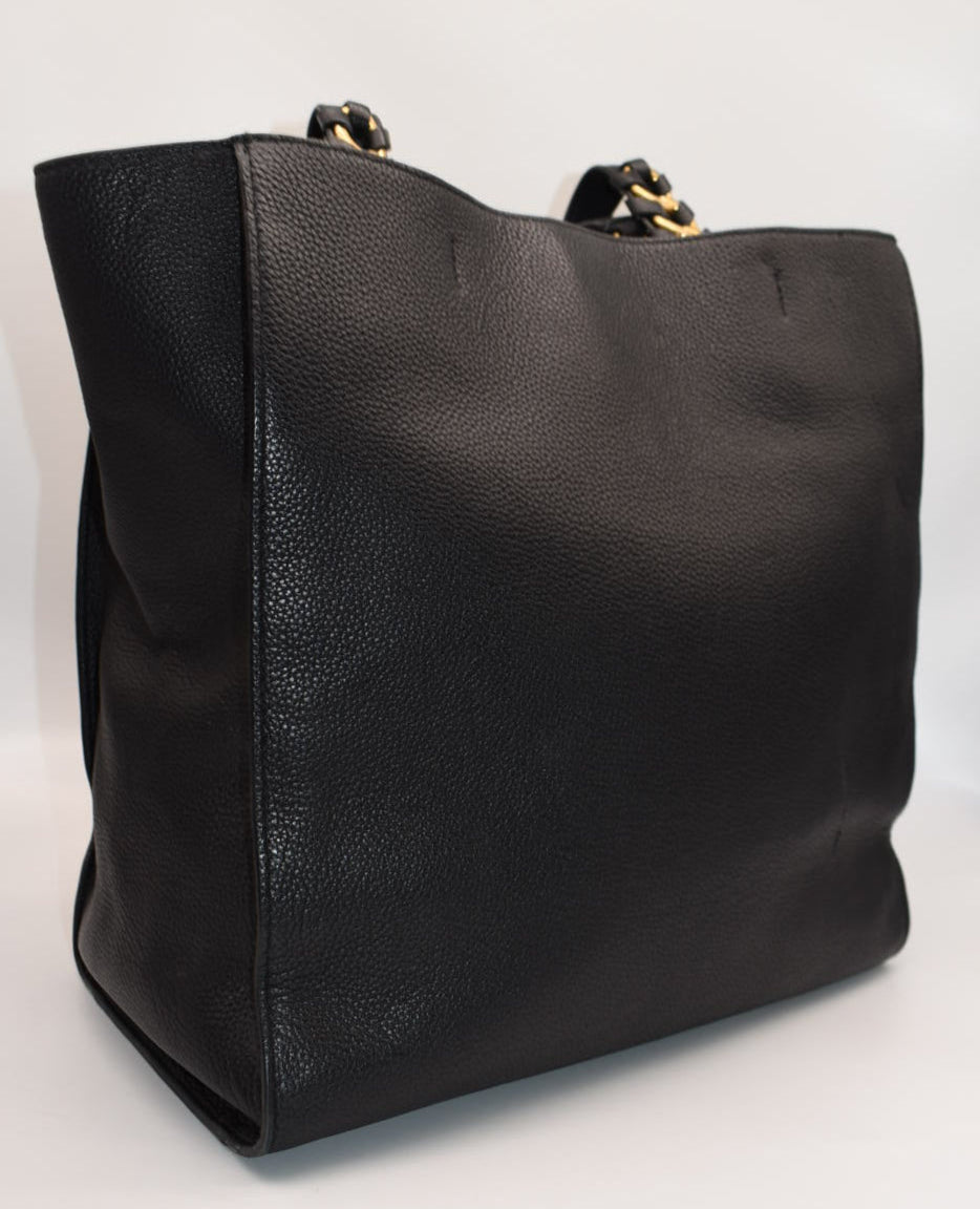 Tory Burch Brooke Tote Bag in Black Leather