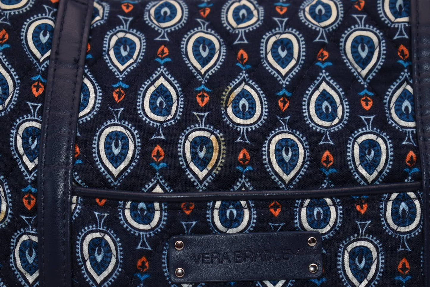 Vera Bradley Trimmed Small Vera Tote Bag in "Marrakesh Motifs" Pattern