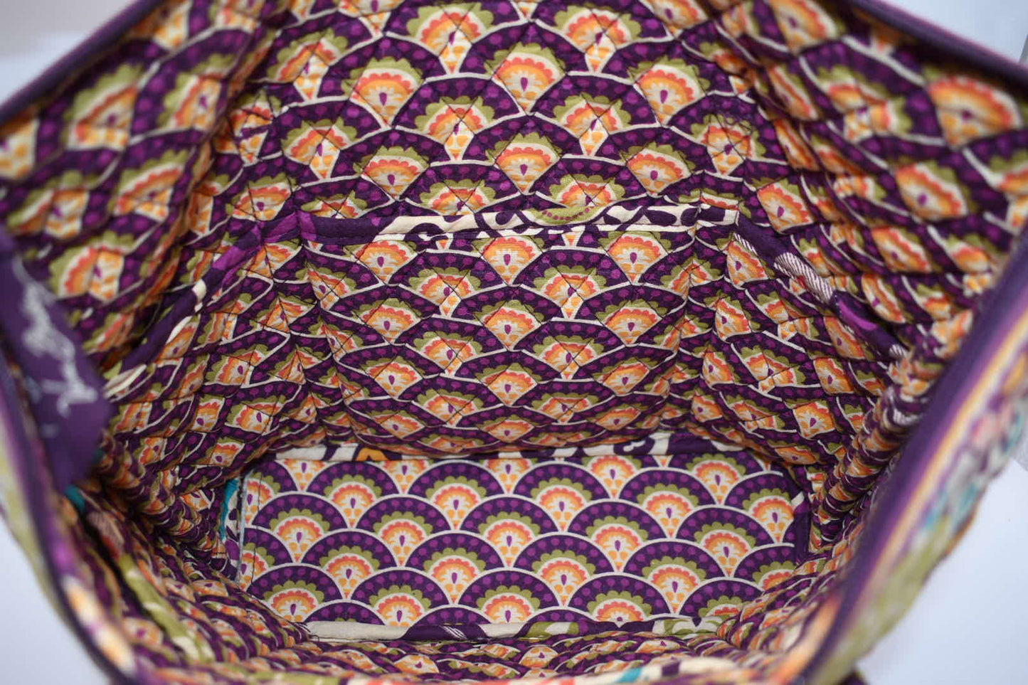 Vera Bradley Villager Tote Bag in "Plum Crazy" Pattern