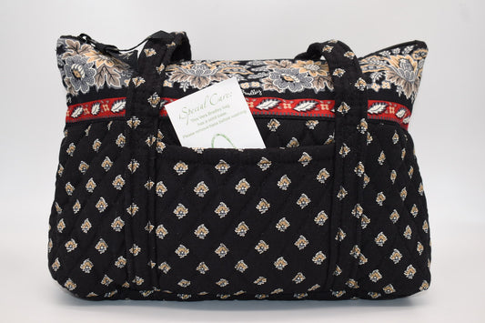 Vera Bradley Little Betsy Shoulder Bag in "Classic Black- 2002" Pattern