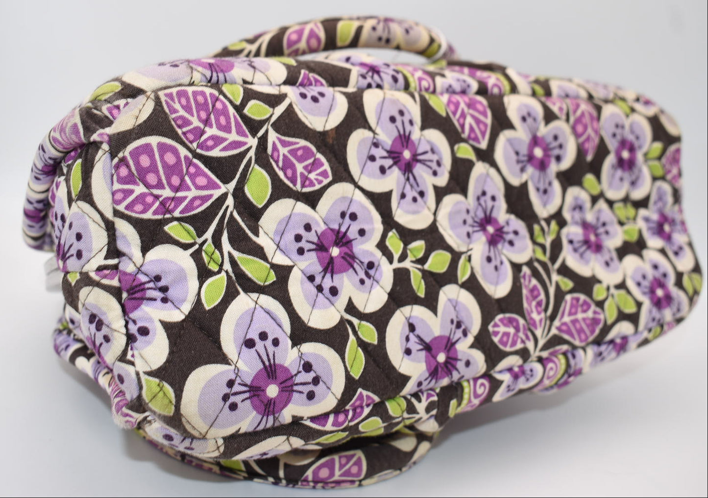 Vera Bradley Eloise Frame Satchel Bag in "Plum Petals" Pattern