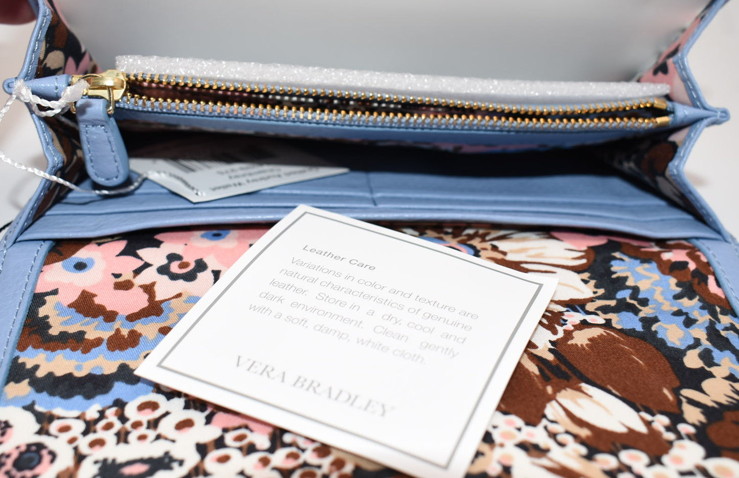 Vera Bradley Quilted Leather Audrey Wallet in Chambray