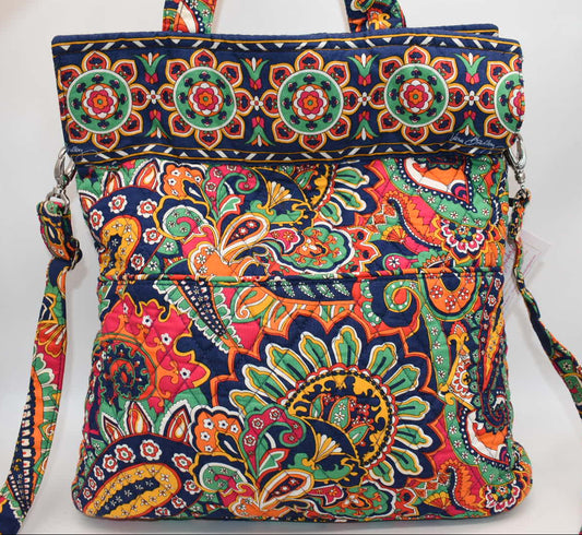 Vera Bradley Two-Way Convertible Tote Bag in "Venetian Paisley" Pattern