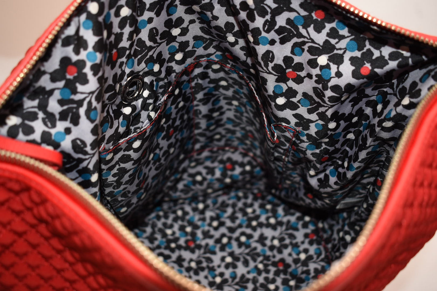 Vera Bradley Carson Microfiber Shoulder Hobo Bag in "Cardinal Red"