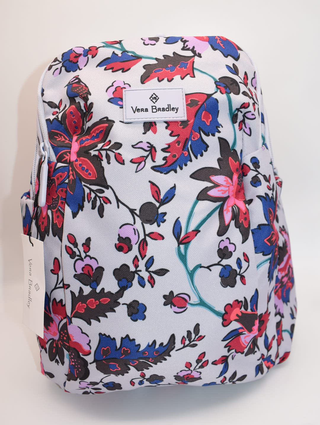 Vera Bradley Lighten Up Sporty Compact Backpack in "Vineyard Floral" Pattern