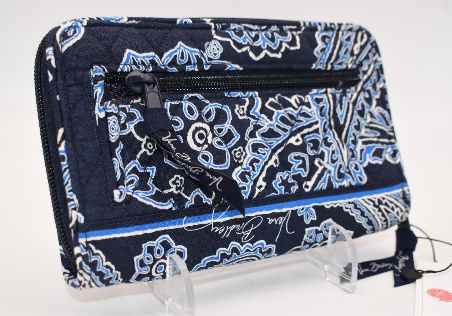 Vera Bradley Turnlock Wallet in "Blue Bandana" Pattern