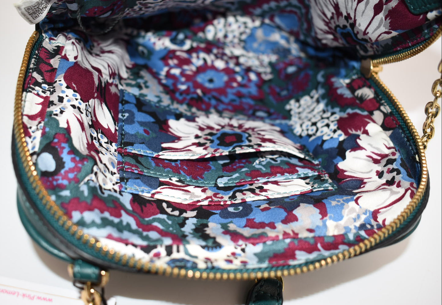 Vera Bradley Elena Leather Crossbody Bag in "Forest  Green"