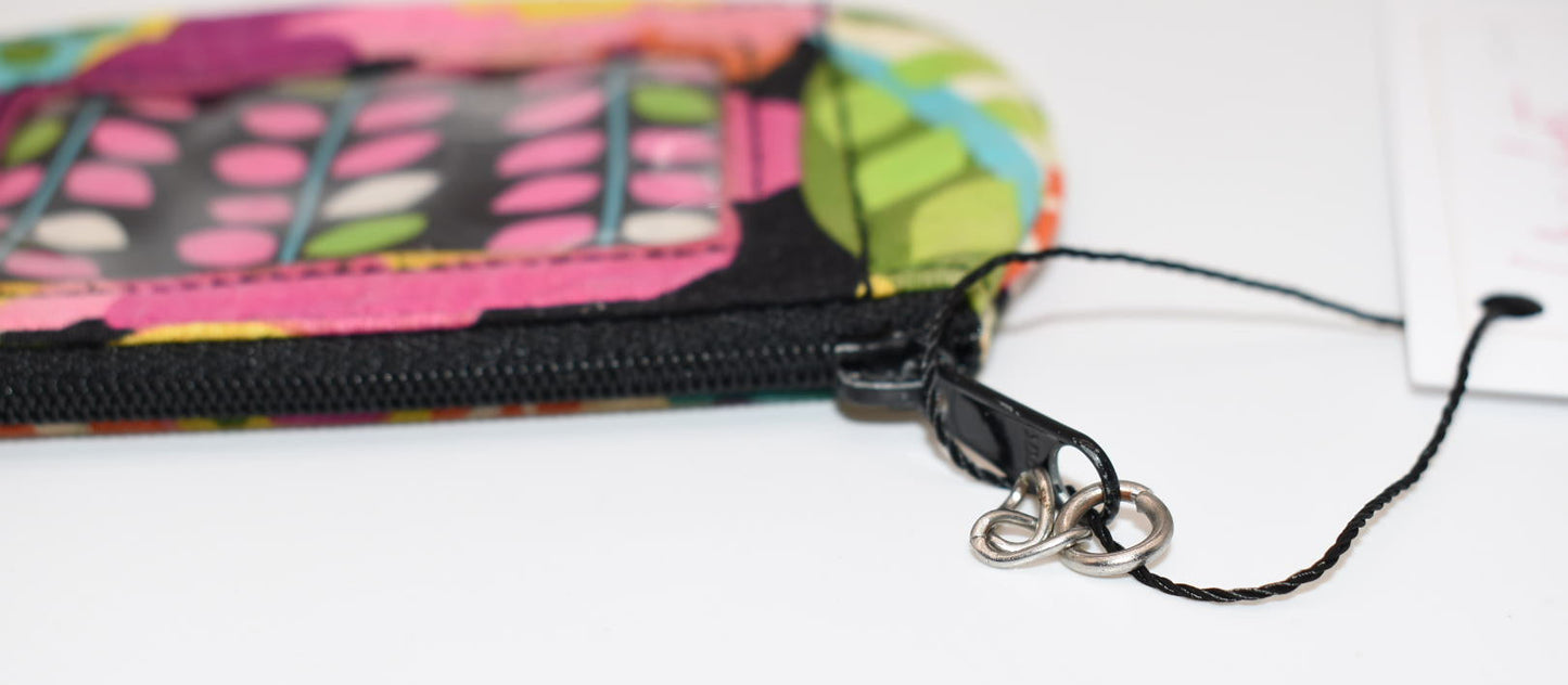 Vera Bradley Clip Zip ID Case in "Va Va Bloom" Pattern