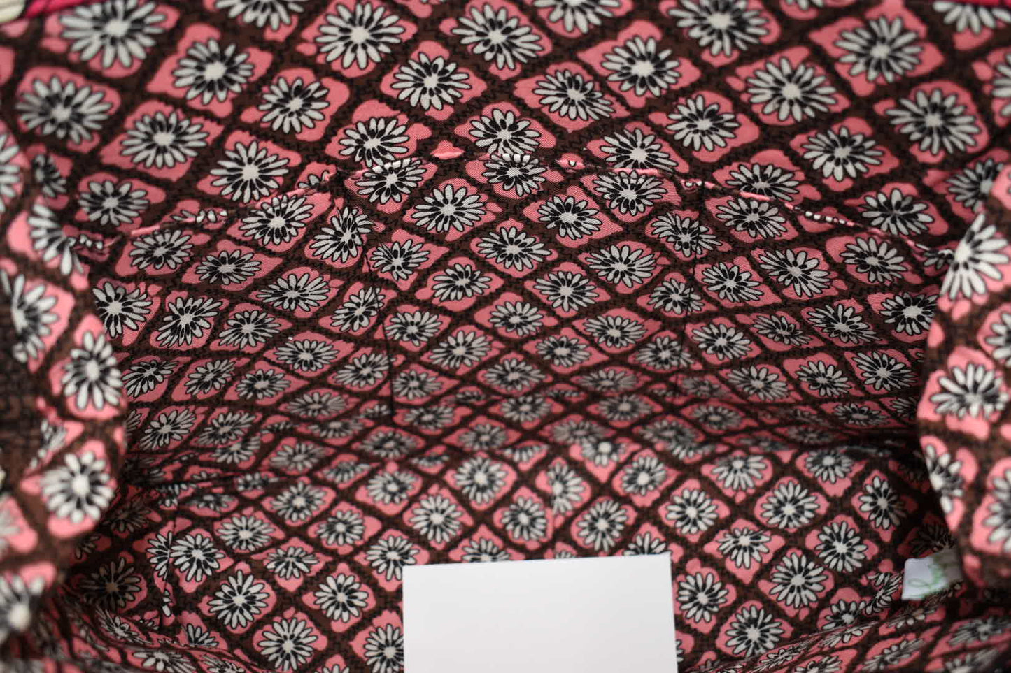 Vera Bradley Frame Satchel Bag in "Mocha Rouge" Pattern