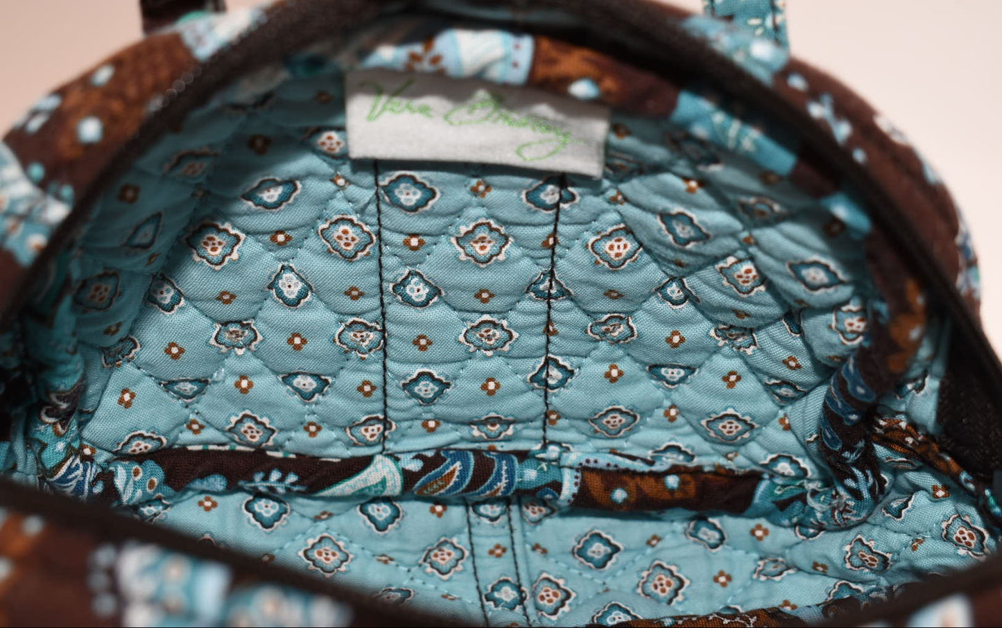 Vera Bradley Small Toiletry/Travel Tote Bag in "Java Blue" Pattern