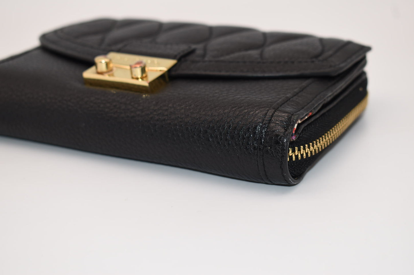 Vera Bradley Quilted Leather Ultimate Wristlet Wallet in Black