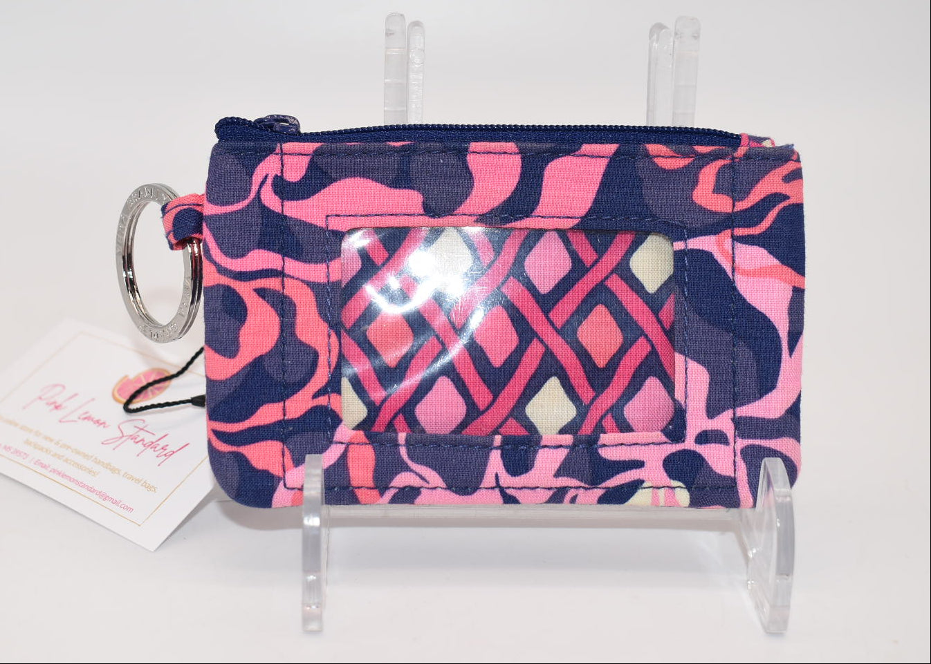 Vera Bradley Zip ID Case in "Katalina Pink" Pattern