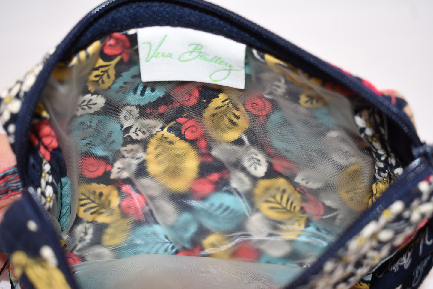Vera Bradley Medium Cosmetic Bag in "Happy Snails" Pattern