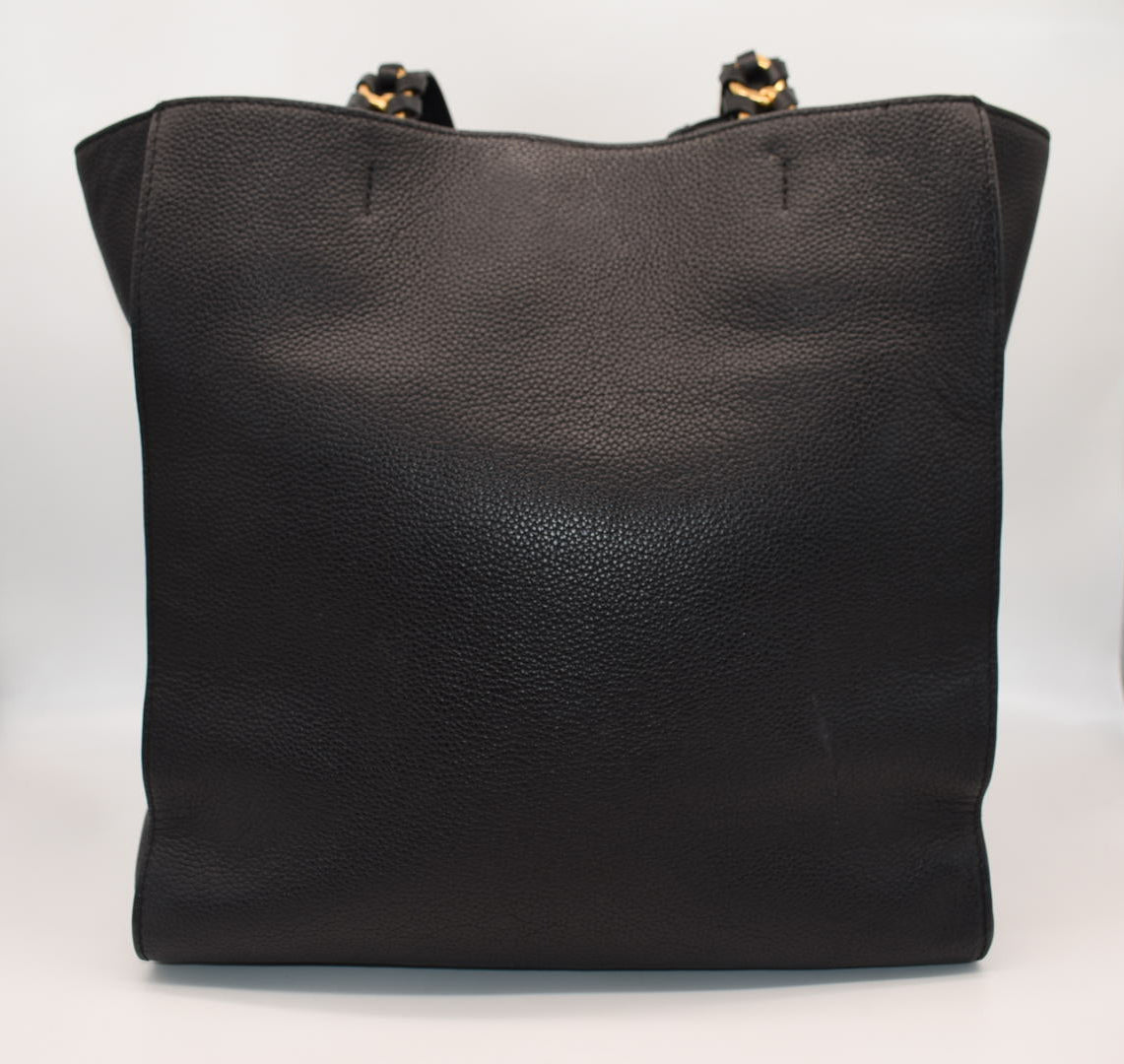 Tory Burch Brooke Tote Bag in Black Leather