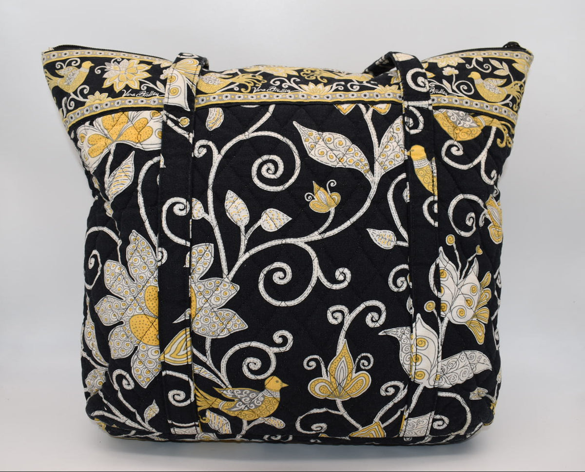 Vera Bradley Villager Tote Bag in "Yellow Bird" Pattern