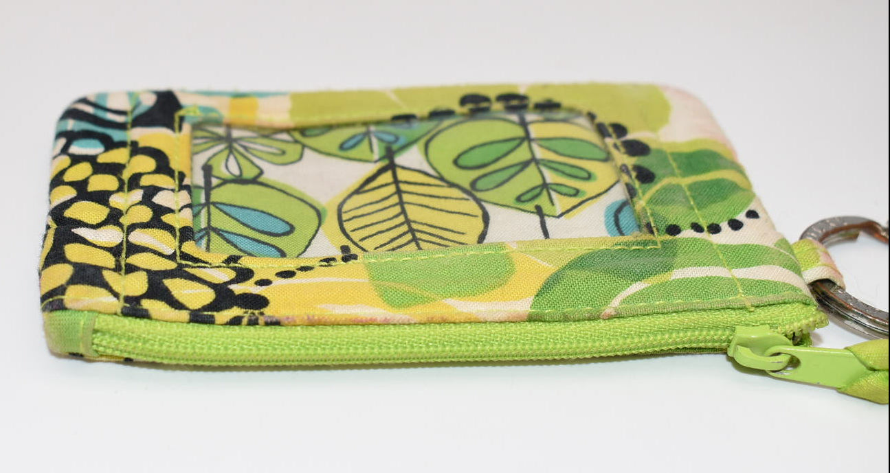 Vera Bradley Zip ID Case in "Lime's Up" Pattern