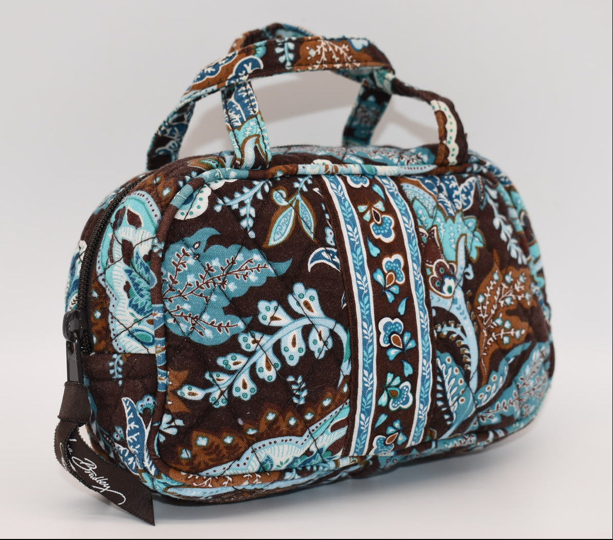 Vera Bradley Small Toiletry/Travel Tote Bag in "Java Blue" Pattern