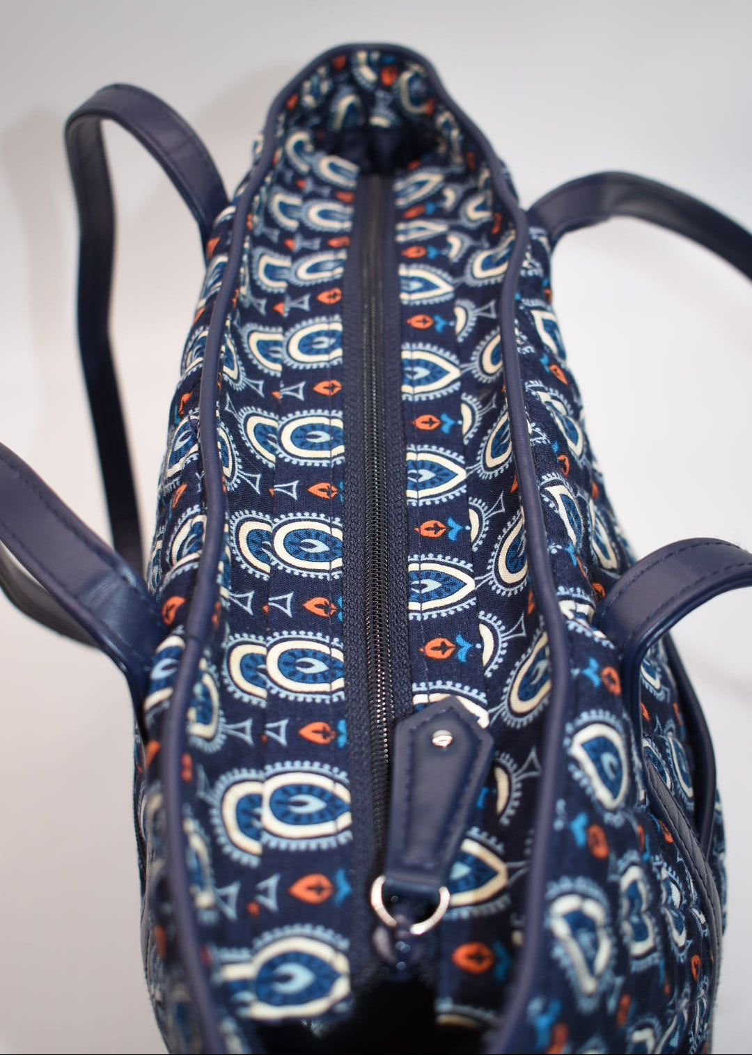 Vera Bradley Trimmed Small Vera Tote Bag in "Marrakesh Motifs" Pattern