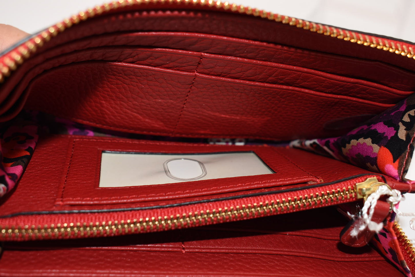 Vera Bradley Quilted Leather Georgia Wallet in Tango Red