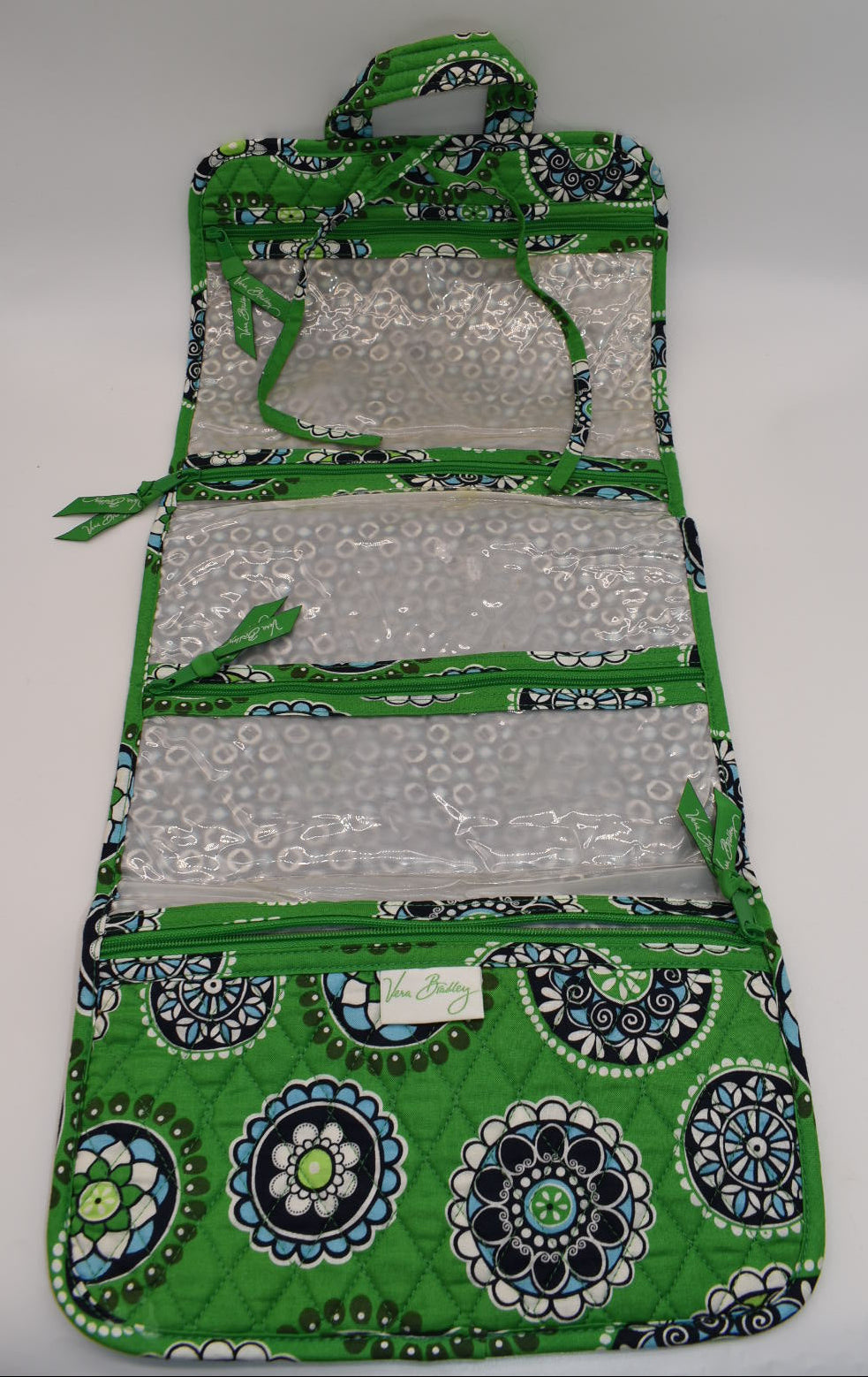 Vera Bradley Travel Cosmetic & Toiletries Organizer in "Cupcake Green" Pattern