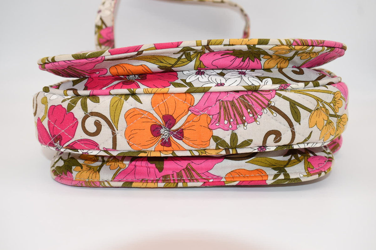 Vera Bradley Rachel Convertible Crossbody Shoulder Bag in "Tea Garden" Pattern