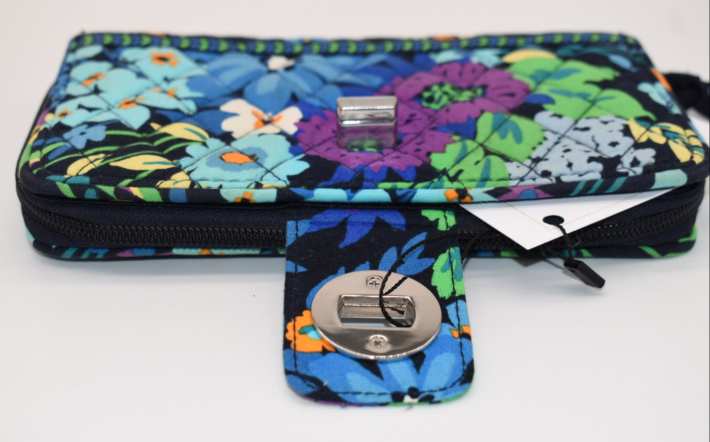Vera Bradley Turnlock Wallet in "Midnight Blues" Pattern