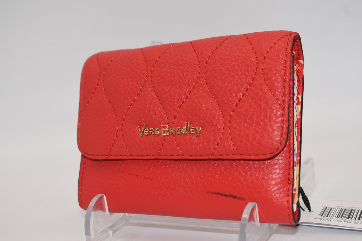 Vera Bradley Riley Leather Compact Wallet in "Canyon Sunset"