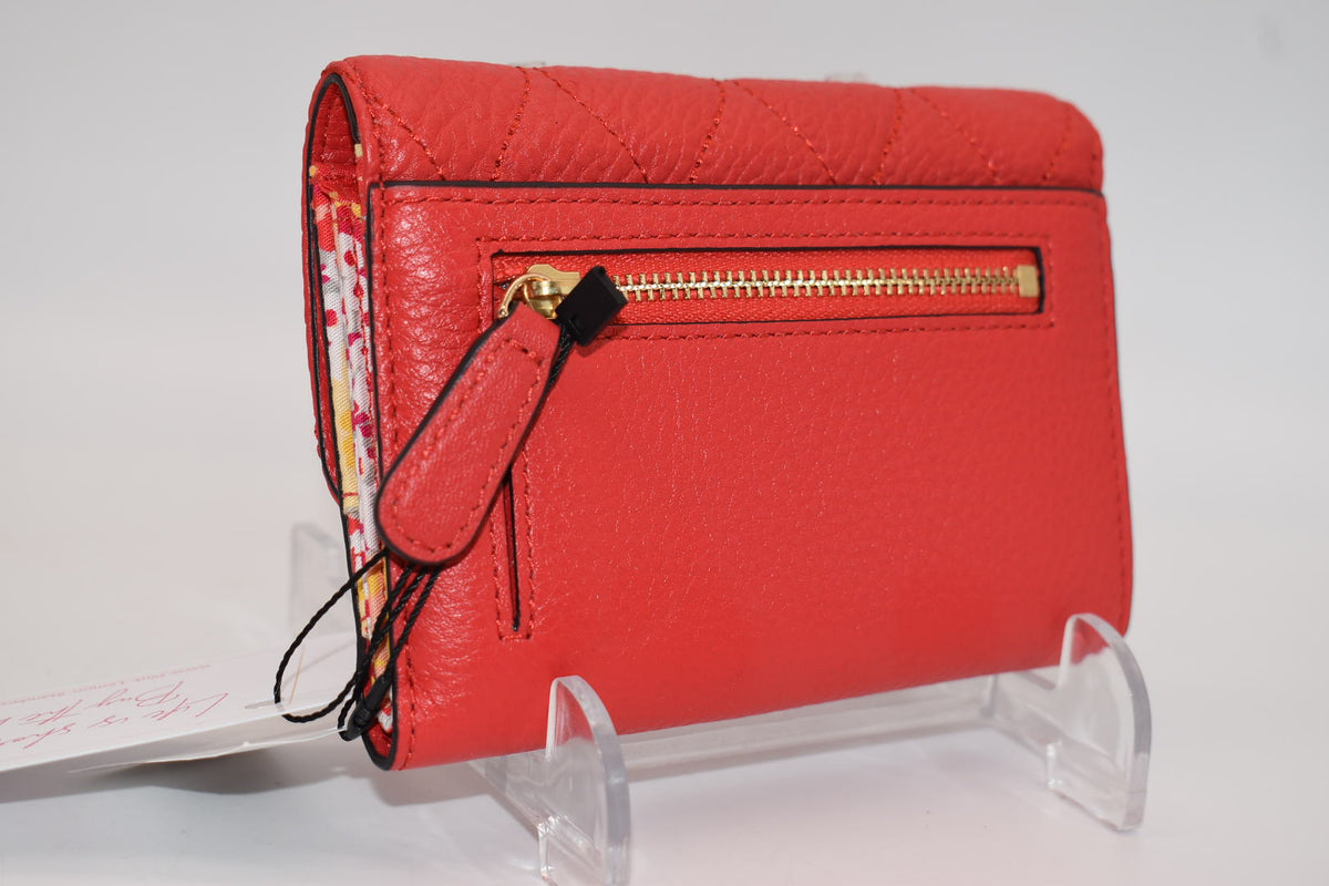 Vera Bradley Riley Leather Compact Wallet in "Canyon Sunset"
