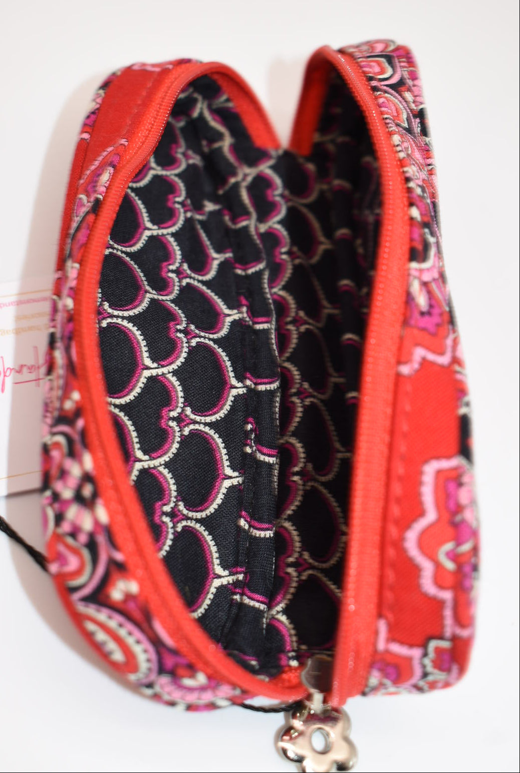 Vera Bradley Cosmetic Brush & Pencil Case in "Frankly Scarlet" Pattern