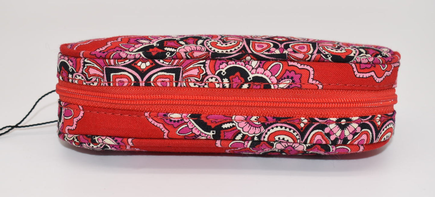 Vera Bradley Cosmetic Brush & Pencil Case in "Frankly Scarlet" Pattern