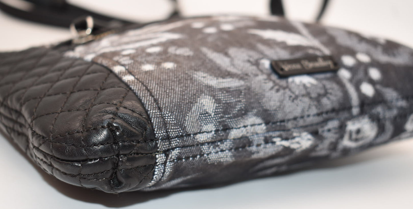 Vera Bradley Carryall Crossbody Bag in "Foxwood Navy" Pattern