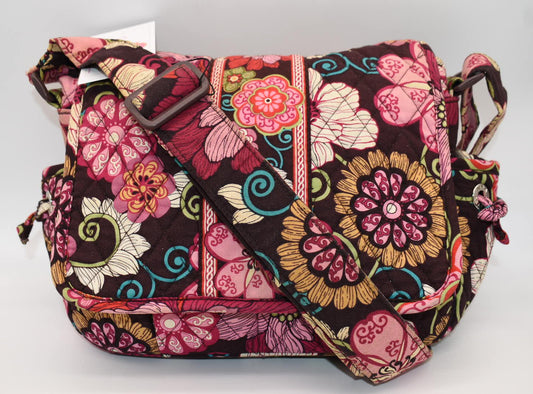 Vera Bradley Convertible Shoulder Crossbody Bag in "Mod Floral Pink" Pattern