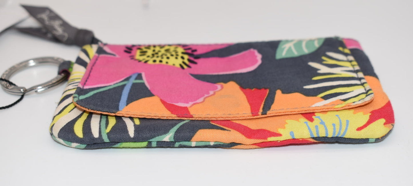 Vera Bradley Front Flap Zip Case in "Jazzy Blooms" Pattern