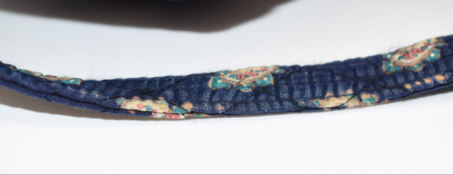 Vintage Vera Bradley Drawstring Sling Bag in "Navy -1991" Pattern