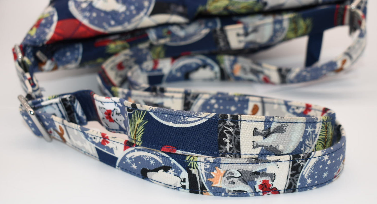 Vera Bradley in Triple Zip Hipster Crossbody Bag "Snow Globes" Pattern