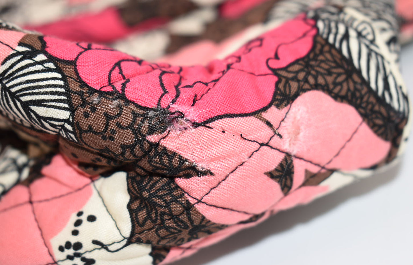 Vera Bradley Frame Satchel Bag in "Mocha Rouge" Pattern