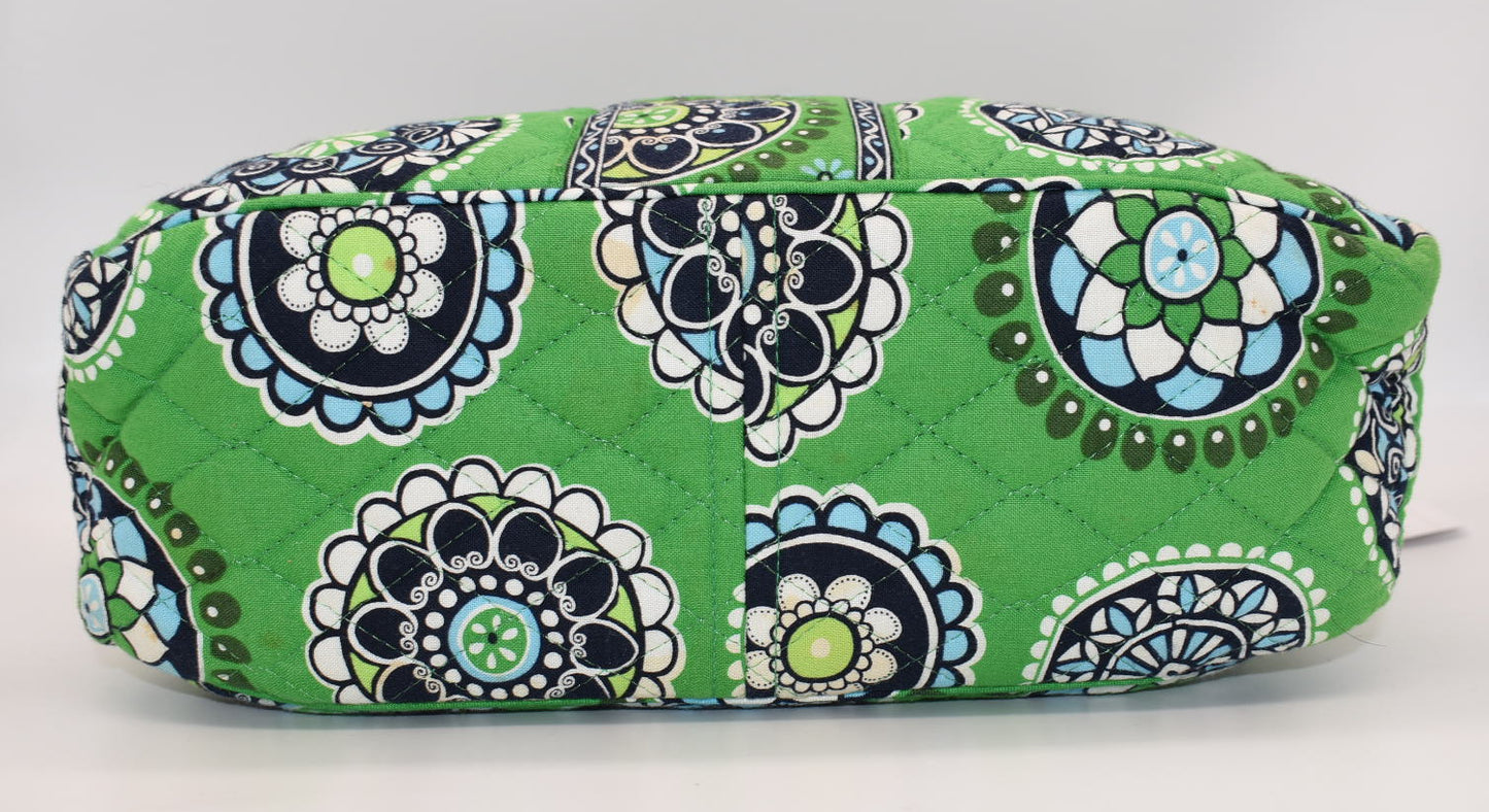 Vera Bradley On-the-Go Crossbody Bag in "Cupcakes Green" Pattern